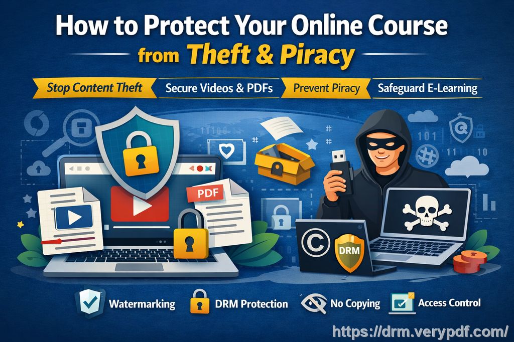 Como plataformas de cursos online podem manter a integridade da receita aplicando restri&ccedil;&otilde;es de DRM em PDFs...