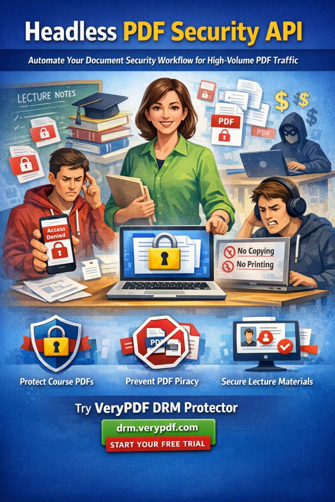 作为高校教师，我每天都在思考一个问题：我的课程 PDF 是否真的安全？讲义、作业和培训资料一旦发给学生或学员，随手点击...