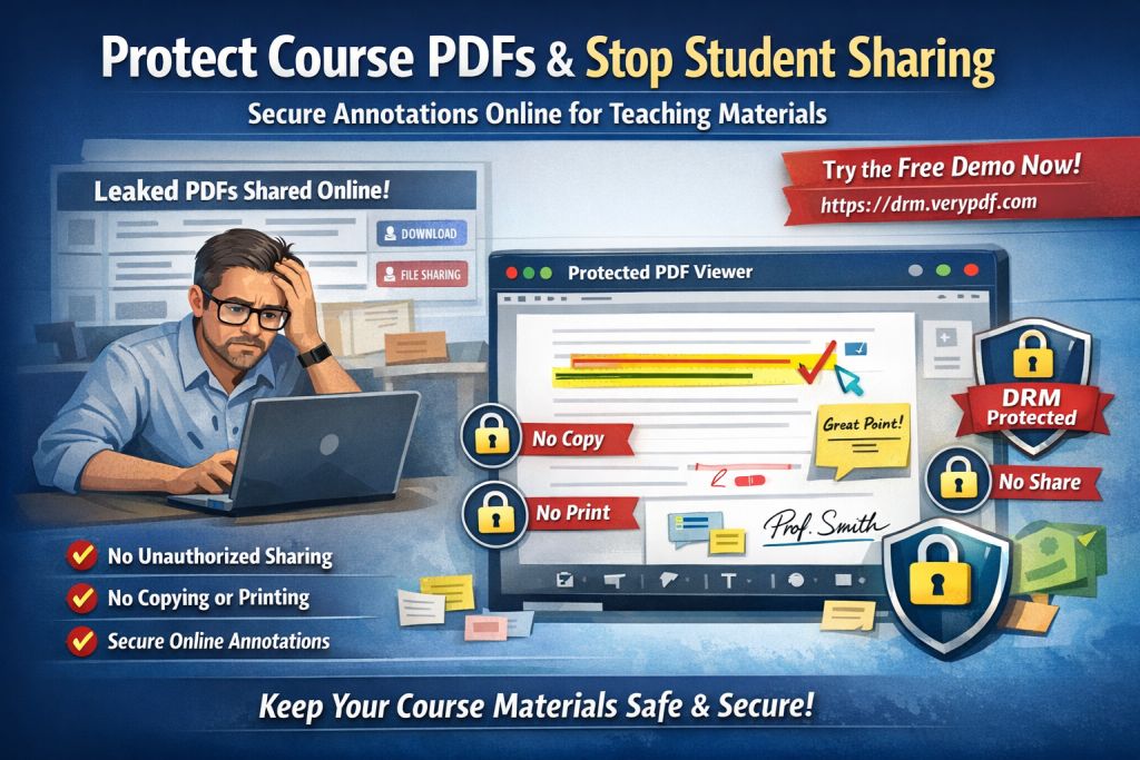 Wie VeryPDF DRM Protector meine PDFs im Unterricht sch&uuml;tzt und unerlaubtes Teilen...