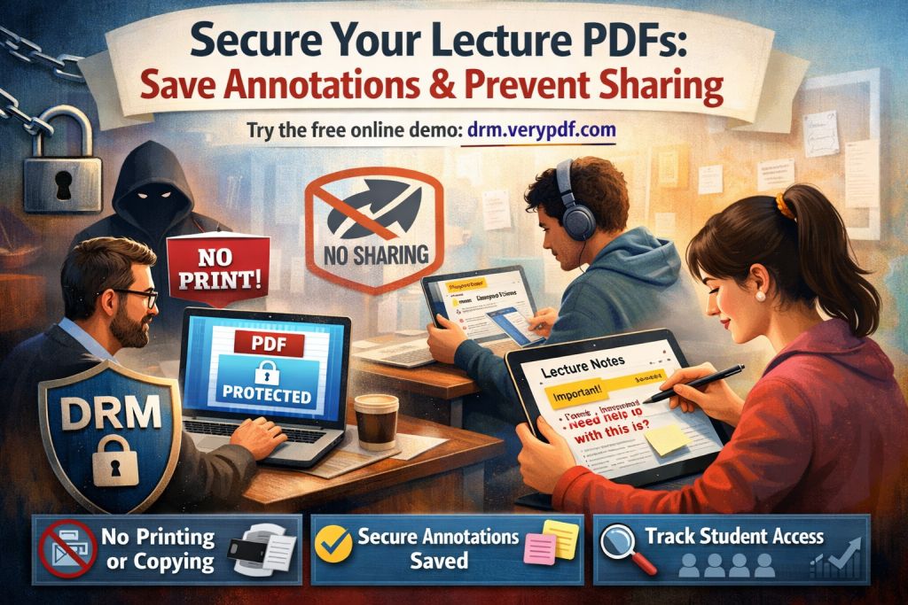 大学の講義資料を守る！学生による無断共有や印刷を防ぎPDFを安全に管理