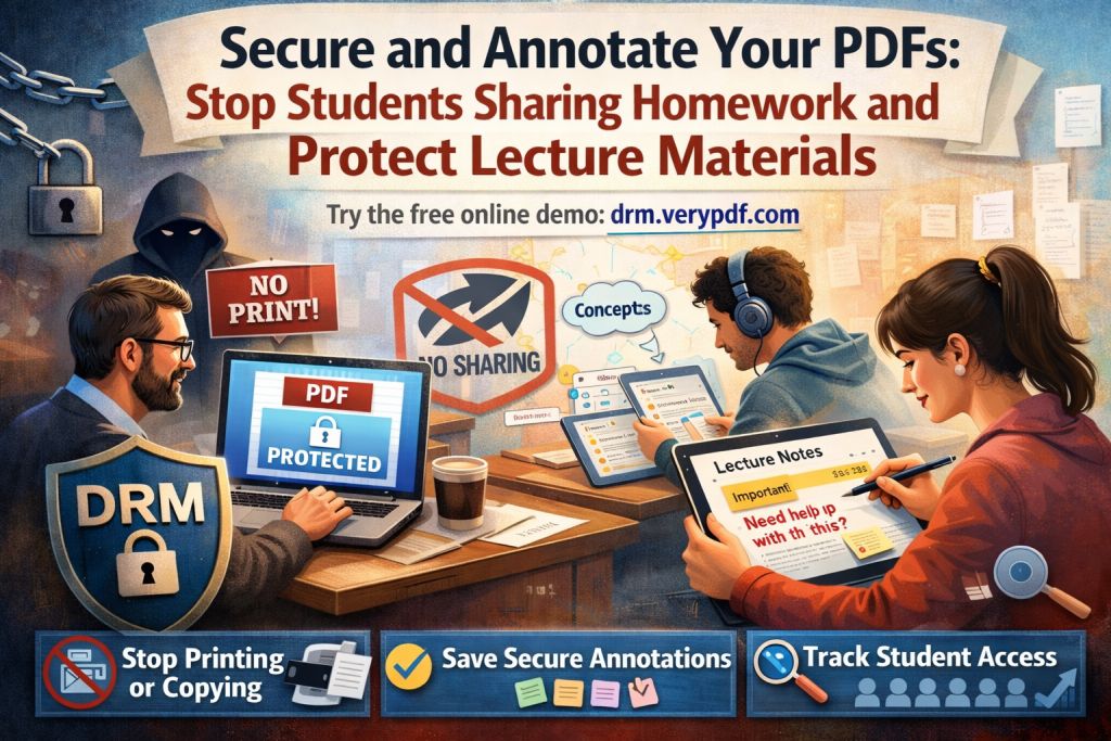 如何利用 DRM 保護 PDF，防止學生分享課程資料並保障教學內容安全