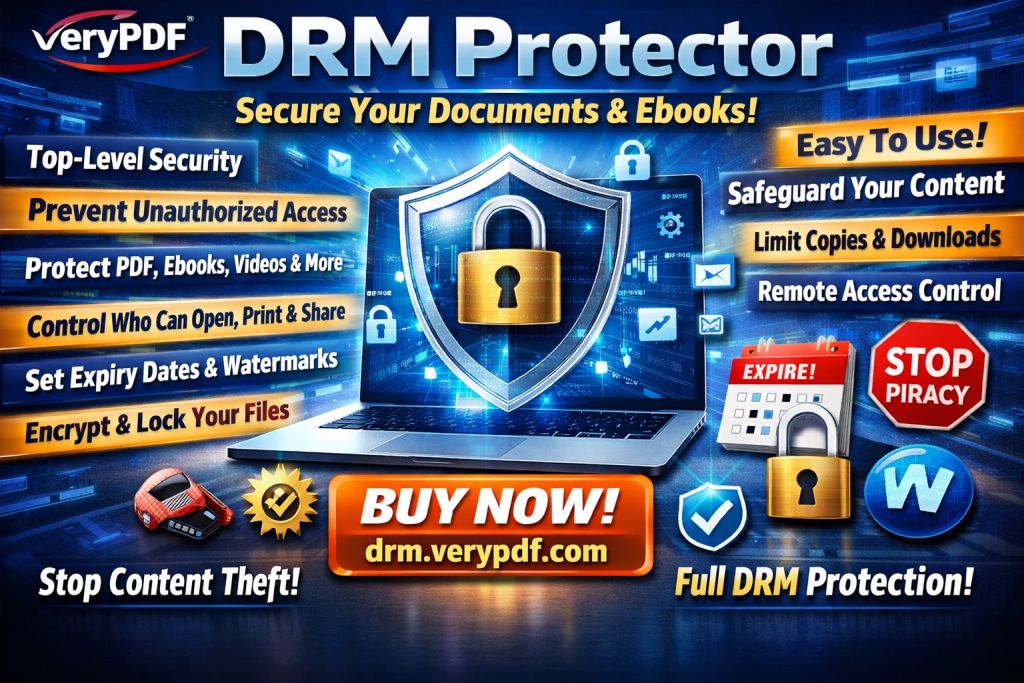 Sichere PDF-Kursunterlagen und CAD-Dateien mit VeryPDF DRM Protector &ndash; ohne...