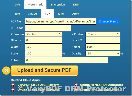 Import PDF as a Watermark with Transparency in VeryPDF DRM Protector Import PDF as a Watermark with Transparency in VeryPDF DRM Protector