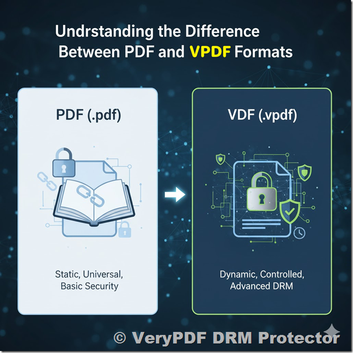 PDF vs VPDF: Understanding the Difference Between Standard PDF and DRM-Protected VPDF Files for Secure Document Sharing PDF vs VPDF: Understanding the Difference Between Standard PDF and DRM-Protected VPDF Files for Secure Document Sharing