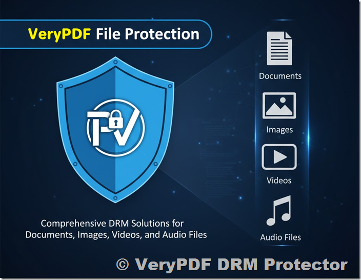 [Solution] VeryPDF File Protection: Comprehensive DRM Solutions for Documents, Images, Videos, and Audio Files