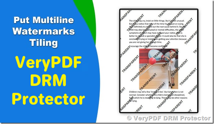 How to Protect Your PDF Documents with Static and Dynamic Text Watermarks in VeryPDF DRM Protector
