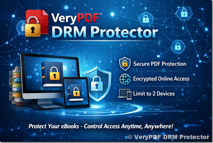 VeryPDF DRM Protector: Secure PDFs, Prevent Piracy, and Control Digital Content Access