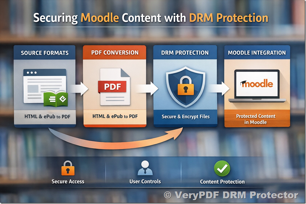 Protecting Moodle Content with DRM: PDFs, ePub, and Moodle Book Resources