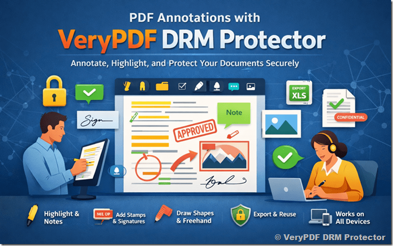 User-Specific DRM-Protected PDF Annotation Solution: Secure PDF Annotation, Highlight, Signature & Stamp for DRM-Protected PDF Documents