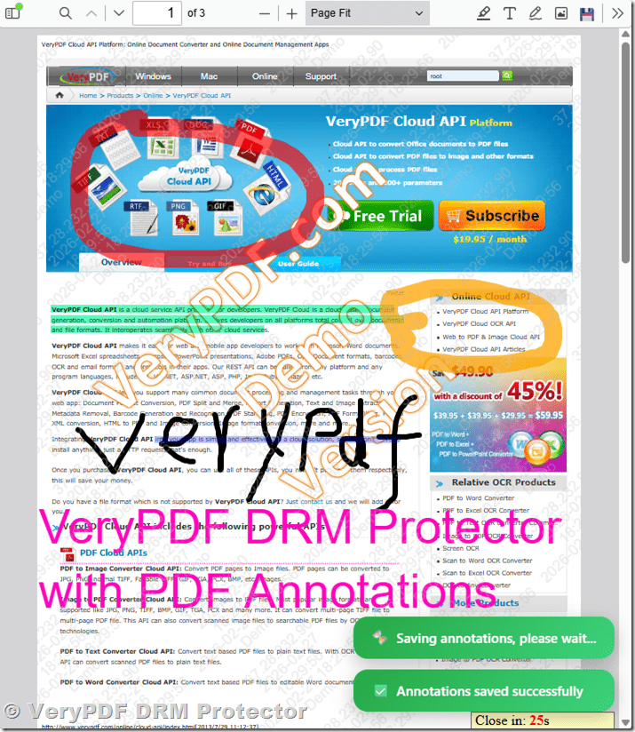 User-Specific DRM-Protected PDF Annotation Solution: Secure PDF Annotation, Highlight, Signature & Stamp for DRM-Protected PDF Documents