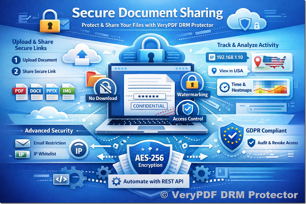 Secure Documents Sharing with VeryPDF DRM Protector