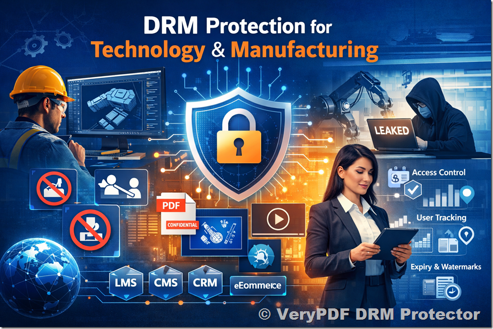 [Solution] VeryPDF DRM Protector: Secure PDF, CAD, and Digital Content for Technology & Manufacturing & Design Companies