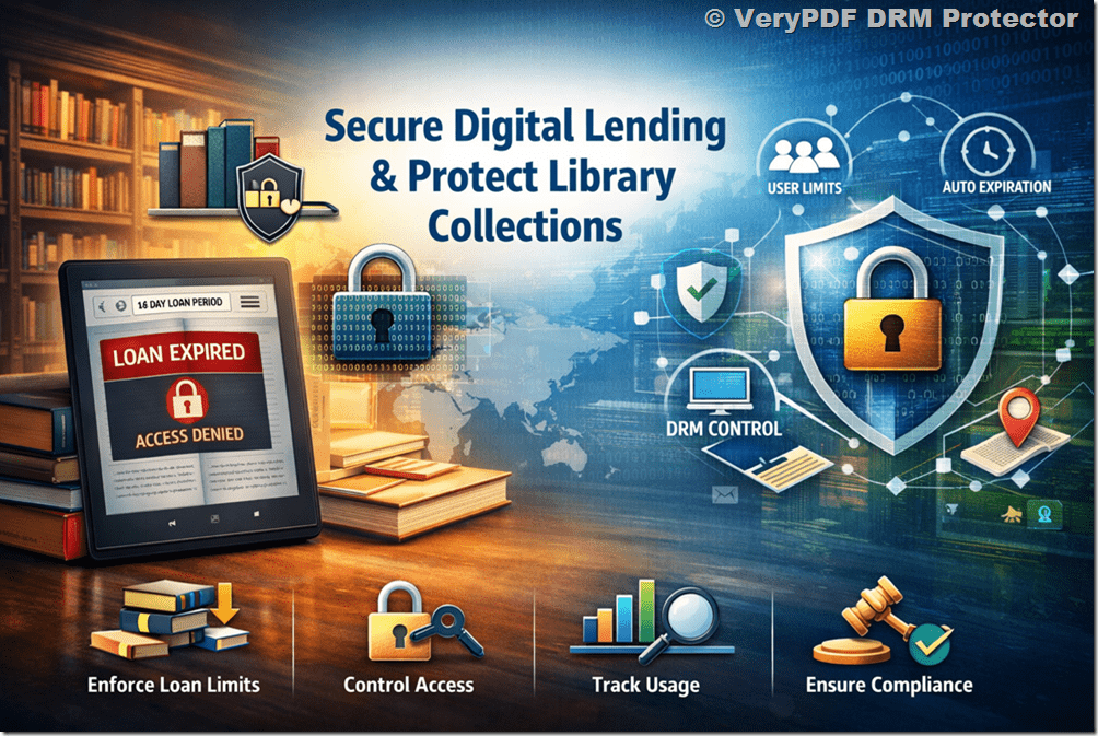 [Solution] VeryPDF DRM Protector for Libraries & Controlled Digital Lending (CDL): Secure Digital Book Lending, Expiry Enforcement & Concurrent Access Control