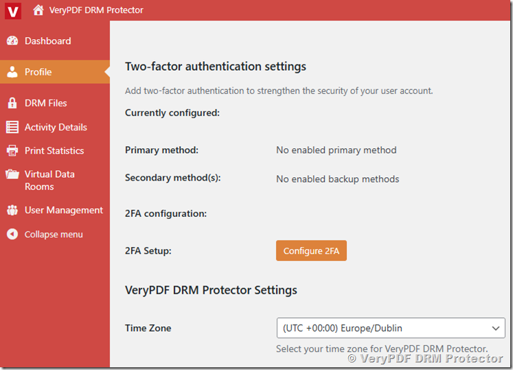 How to Enable Two-Factor Authentication on Your VeryPDF DRM Protector Account