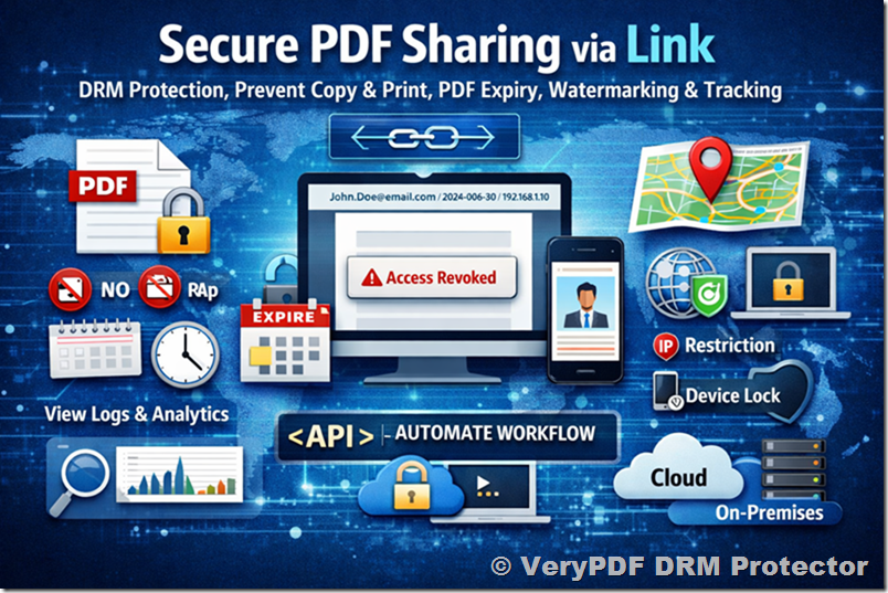 Secure PDF Sharing via Link: DRM Protection, Prevent Copying & Printing, PDF Expiry, Dynamic Watermarking, Access Control & Tracking (Enterprise Guide)