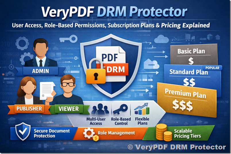 VeryPDF DRM Protector: User Access, Role-Based Permissions, Subscription Plans, and Pricing Explained