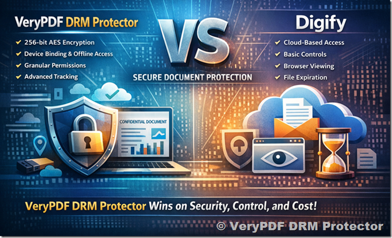 VeryPDF DRM Protector vs Digify: A Detailed, Technical Comparison for Secure Document Distribution