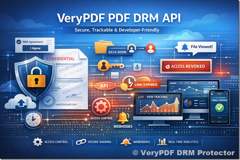 VeryPDF PDF DRM API: Secure, Trackable, and Developer-Friendly Document Protection