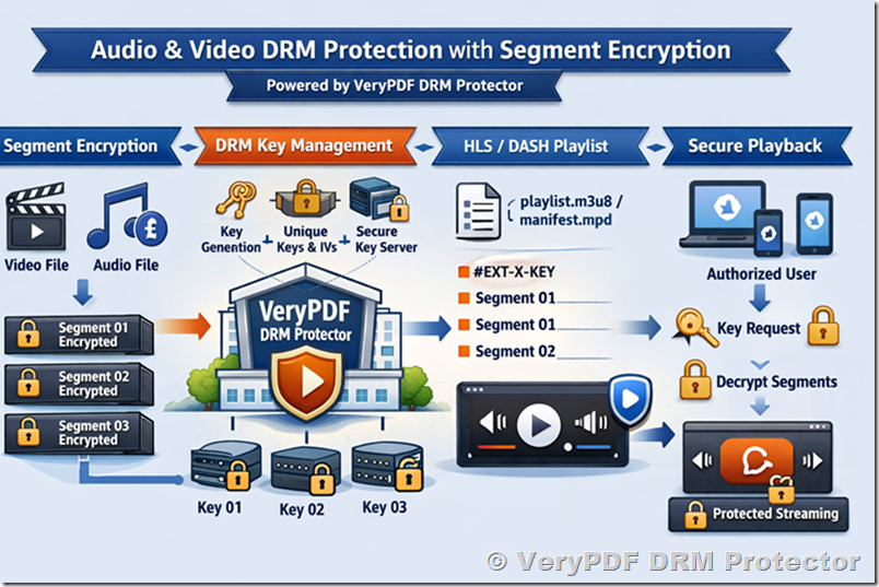[Solution] Audio Video DRM Protection: Segment Encryption Guide with VeryPDF DRM Protector for Secure Streaming and Content Security