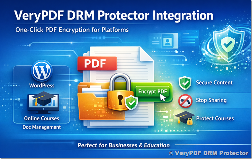 Developing Plugins for WordPress, Online Course Platforms, and Document Management Systems with VeryPDF DRM Protector