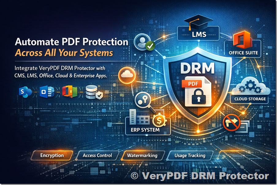[Solution] How VeryPDF DRM Protector Integrates with Systems to Automate PDF and Document Protection