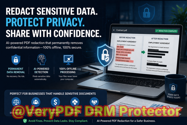 Buy AI PDF Redaction Tool to Ensure Corporate Data Privacy While Processing PDFs in Bulk Offline