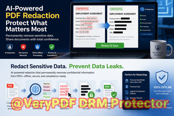 Foxit PhantomPDF vs VeryPDF Smart Redact Server Why Permanent Redaction Is Critical for Enterprises