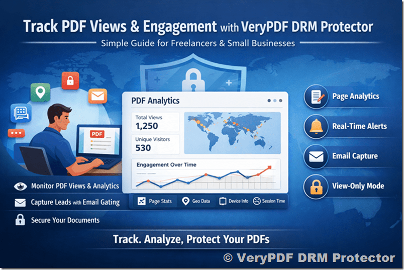 How to Track PDF Views &ndash; Simple Guide for Freelancers & Small Businesses Using VeryPDF DRM Protector