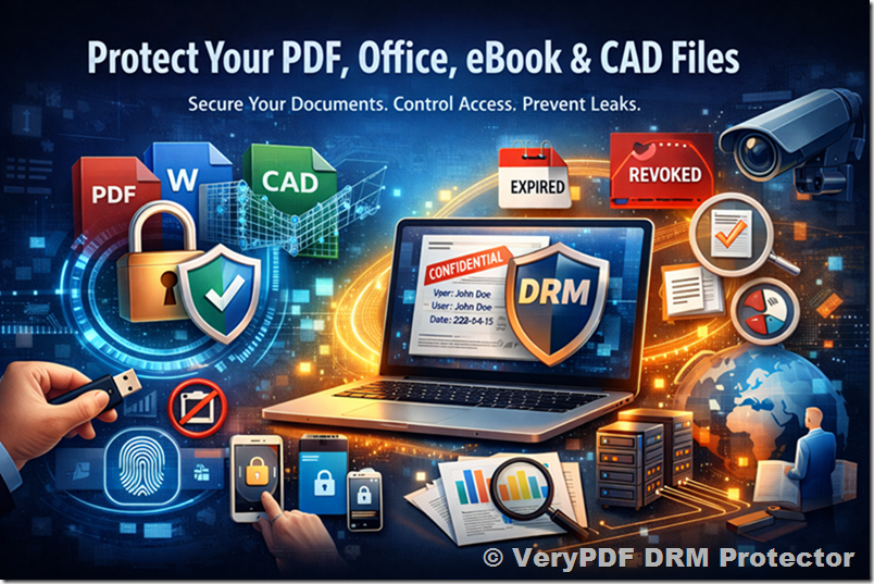 Secure PDF, Office, eBook & CAD Document Protection with Advanced DRM Security, Encryption, and Access Control