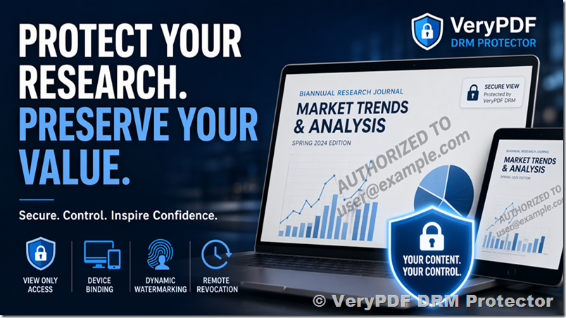 Preventing Unauthorized PDF Sharing: Replicate the "Kindle Experience" for Your Journal with VeryPDF DRM Protector