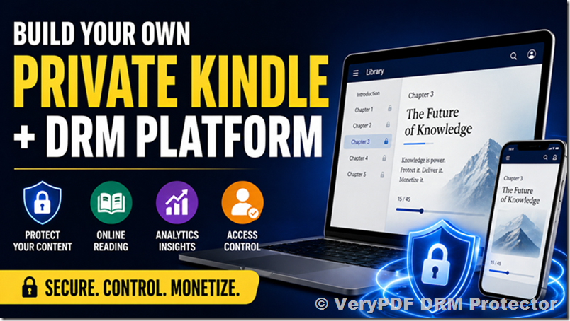 [Solution] How to Build Your Own Private Kindle + DRM Platform Using VeryPDF DRM Protector A Practical Guide for Creators, Education Companies, and Knowledge SaaS Businesses
