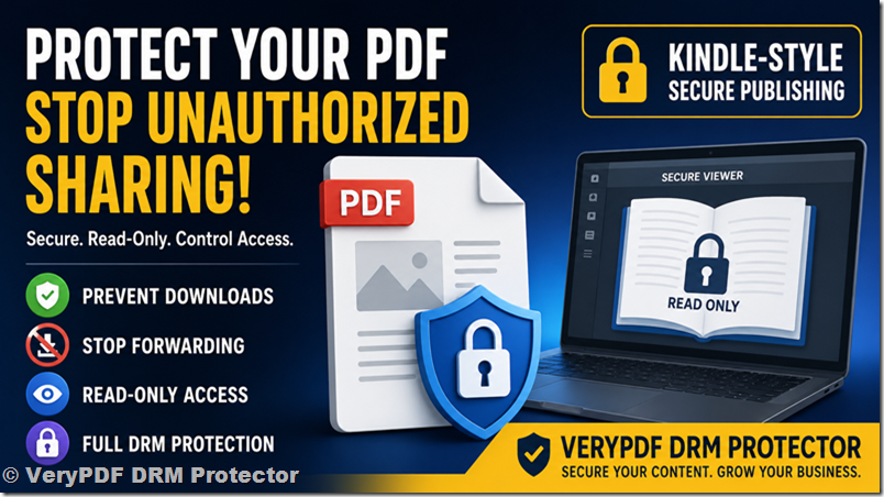 How to Prevent Unauthorized PDF Sharing and Course Piracy: The Ultimate Guide to Secure Read-Only PDF Distribution and Kindle-Style DRM Publishing with VeryPDF DRM Protector