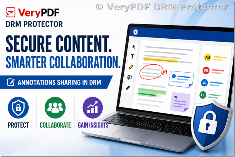 VeryPDF DRM Protector: A DRM Platform Built by Customers, Introducing Annotations Sharing for Secure Collaboration
