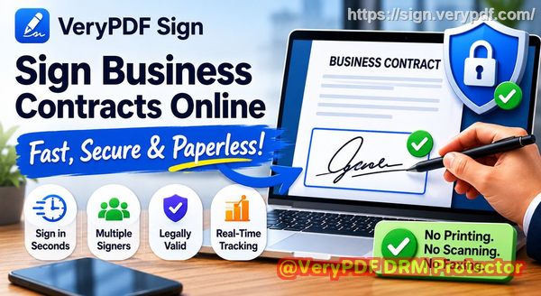 Best electronic signature tool for procurement teams using VeryPDF Sign browser based SaaS platform for supplier contract workflows
