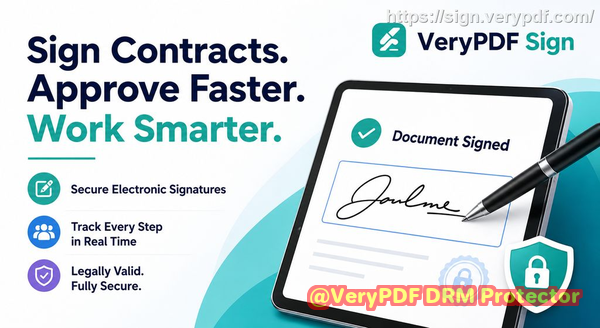 Best SignNow alternative for small business VeryPDF Sign with browser based SaaS electronic signature platform and batch signing automation