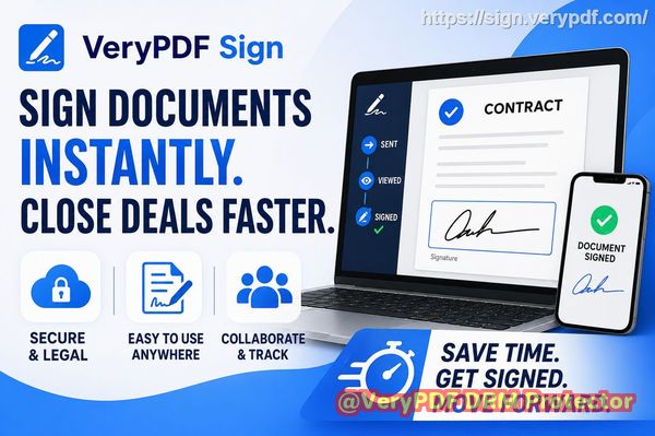 Best value VeryPDF Sign pricing plan for SMEs needing affordable browser-based electronic signature SaaS with batch signing workflows