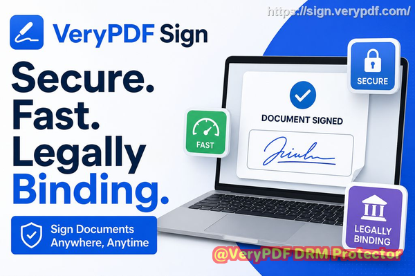 Best VeryPDF Sign alternative to DocuSign for secure legally binding electronic signatures with enterprise compliance and security Best VeryPDF Sign alternative to DocuSign for secure legally binding electronic signatures with enterprise compliance and security