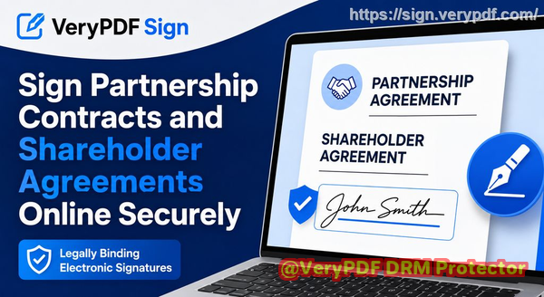 Best online electronic signature tool for businesses using VeryPDF Sign SaaS platform to replace paper contracts with fully digital workflow and secure compliance