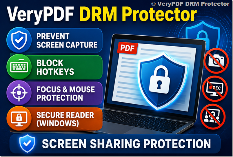 Screen Capture Protection in VeryPDF DRM Protector: Advanced Multi-Layer Security for PDF Content Protection