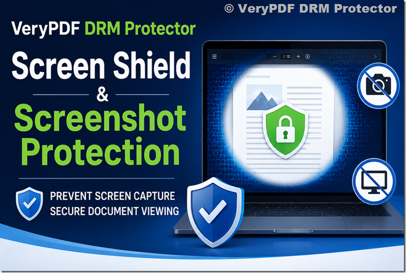 Screen Shield & Screenshot Protection in VeryPDF DRM Protector | Prevent Screen Capture, Block Screenshots, Secure Document Viewing