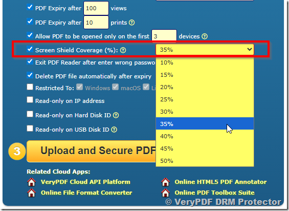 Screen Shield & Screenshot Protection in VeryPDF DRM Protector | Prevent Screen Capture, Block Screenshots, Secure Document Viewing