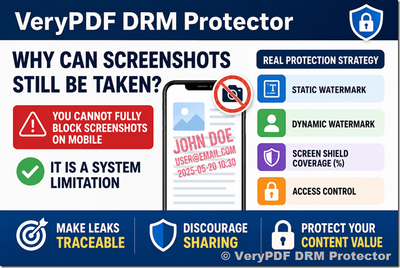 Can You Prevent Screenshots in DRM Protected PDF Files? (Screen Shield, Watermark & Offline Access Explained) Can You Prevent Screenshots in DRM Protected PDF Files? (Screen Shield, Watermark & Offline Access Explained)