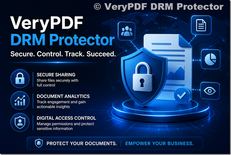 VeryPDF DRM Protector: A Comprehensive Platform for Secure Document Sharing, Analytics, Watermarking, Virtual Data Rooms, eSignature, and NDA Automation
