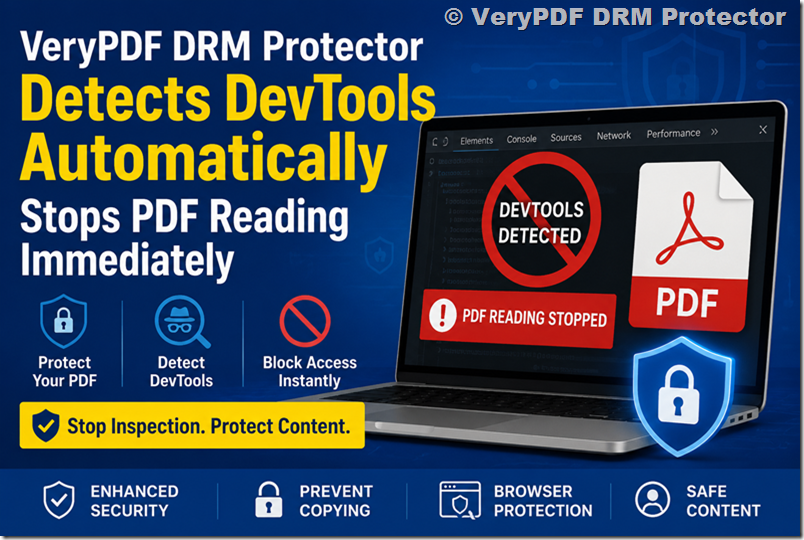 DevTools Detection for Chrome, Edge, Firefox, Safari, Opera and IE &ndash; VeryPDF DRM Protector Automatically Stops PDF Reading When Developer Tools Are Open