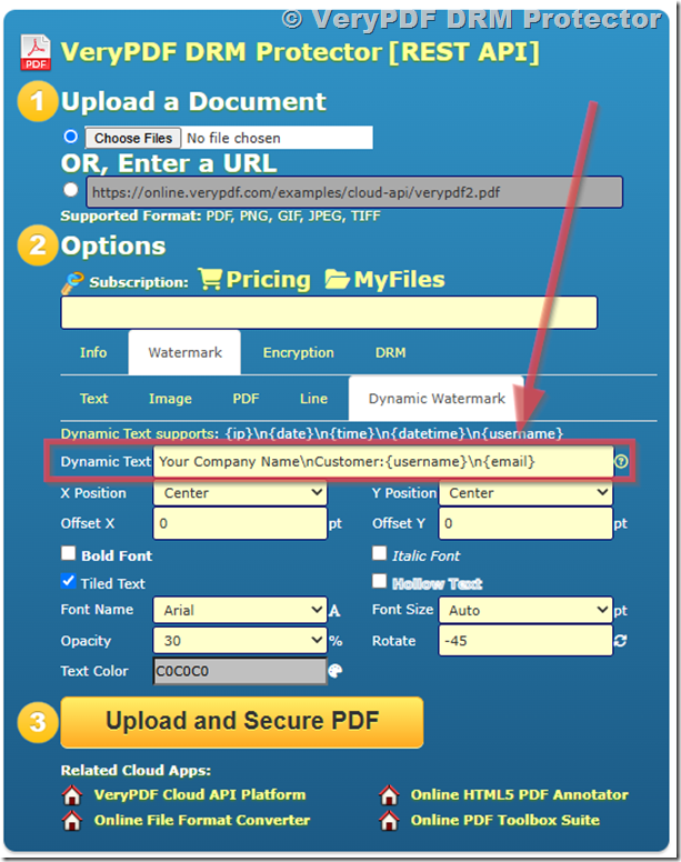PHP Dynamic PDF Watermark with ID, Name, Email Using VeryPDF DRM Protector (User-Based Secure Document Protection)