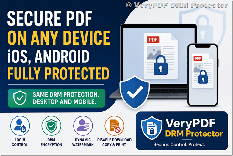 Does enabling iOS and Android access reduce PDF DRM protection in secure online PDF reading?