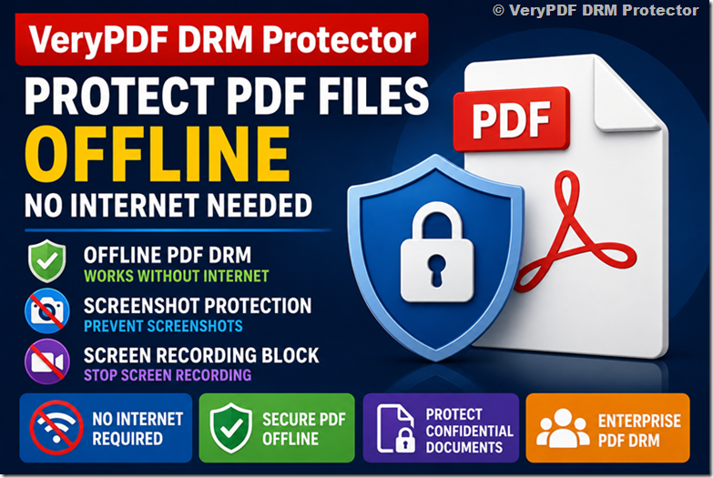 How to Protect PDF Files Offline Without Internet – Complete Guide to Offline PDF DRM, Screenshot Protection, and Enterprise PDF Security How to Protect PDF Files Offline Without Internet – Complete Guide to Offline PDF DRM, Screenshot Protection, and Enterprise PDF Security