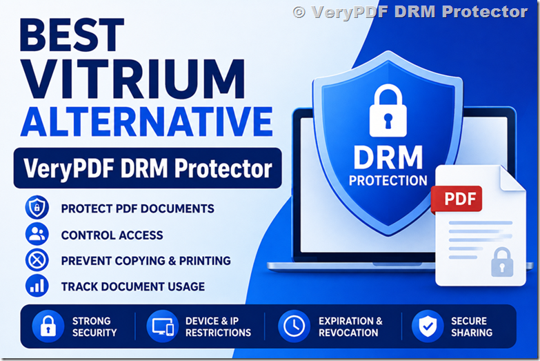 Best Vitrium Alternative: VeryPDF DRM Protector for PDF DRM and Secure Document Sharing