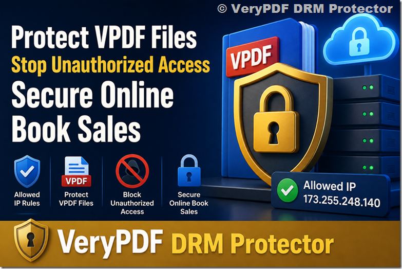 How to Protect VPDF Files, Stop Unauthorized Access, and Secure Online Book Sales with Allowed IP Rules for the VeryPDF DRM API