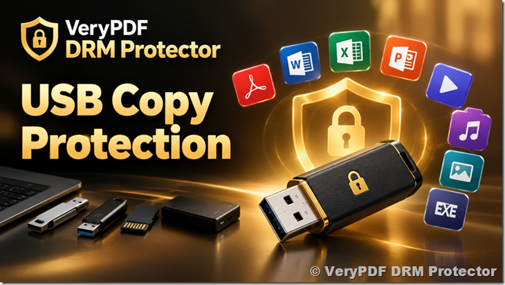 Custom USB Copy Protection Software and DRM Solution for PDF, Video, Audio, EXE, Office Files and Digital Content Custom USB Copy Protection Software and DRM Solution for PDF, Video, Audio, EXE, Office Files and Digital Content